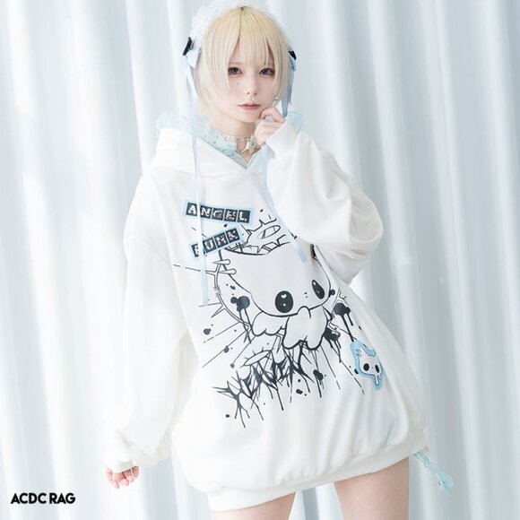 ACDC RAG Baby Punk Angel Punk Oversized Hoodie - Picture 3 of 9